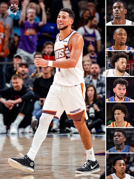 全是年轻人！美国星队最老的是29岁的布克 其余全是25岁或以下